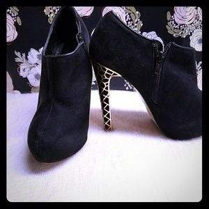 Black Suede Ankle Booties
